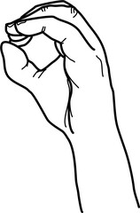 international signs language isl letter o