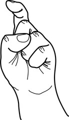 international signs language isl letter x