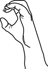 international signs language isl letter c