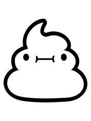 Gesicht Kawaii Scheiße Haufen 