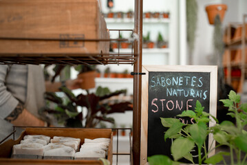 Blackboard advertising for product on sale in small business