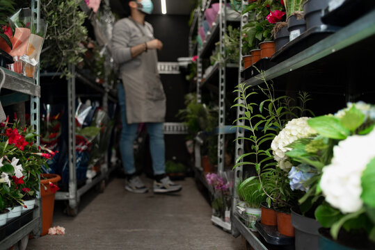 Business B2B routine shopping from truck