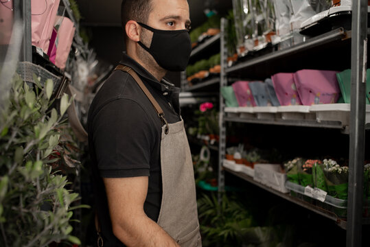 Business owner in truck candid portrait