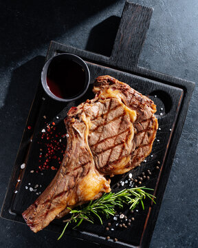 Chunk Of Beef Steak With Grill Marks