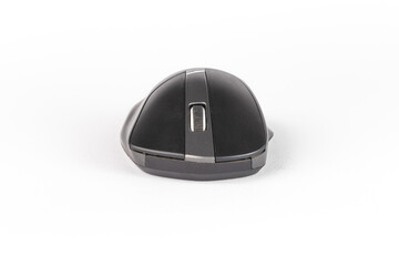 Wireless grey mouse front side\front face - grey - silver - white background