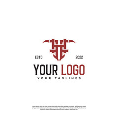 Obraz premium fancy classic monogram vector logo