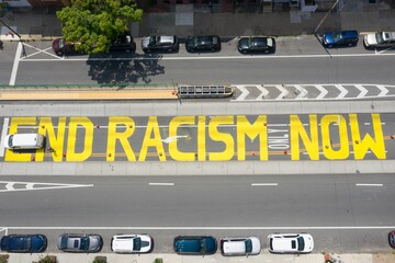 Aerial view of a ground Mural 