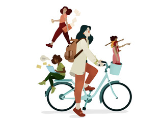 Women balancing between work and life