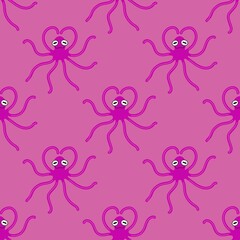 Cartoon animals seamless octopus kawaii love pattern for wrapping paper and kids clothes print and fabrics
