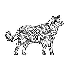 Animal Mandala coloring page