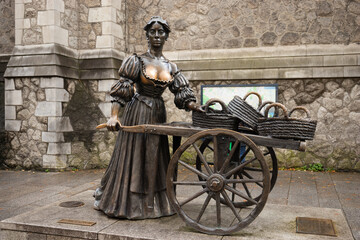 Dublin, Ireland - October 20, 2022: Molly Malone Statue
