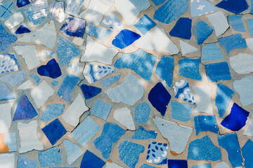 Blue tiles texture