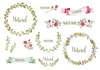 watercolor natural frames