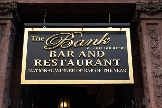 Dublin, Ireland - October 20, 2022: The Bank Pub, Bar And Restaurant On College Green