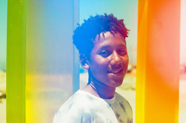 Obraz premium Portrait of a smiling teenage boy