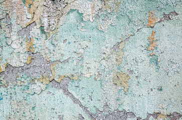 wall with colorful dirty cracked texture