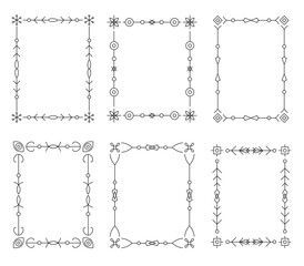 Divider vintage calligraphic frames. Decorative retro frame set. Victorian ornate border. Luxury menu banner. Book page, poster, diploma elegant design. Card calligraphic decoration