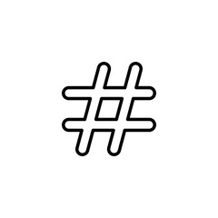 Hashtag icon vector illustration. hashtag sign and symbol