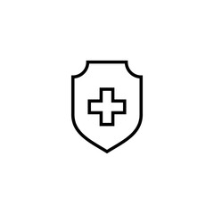 Obraz premium Health insurance icon vector illustration. Insurance document sign and symbol