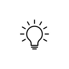 Lamp icon vector illustration. Light bulb sign and symbol. idea symbol.