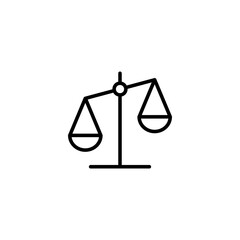 Scales icon vector illustration. Law scale icon. Justice sign and symbol