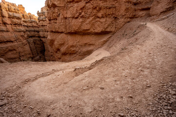 Winding Switchbacks over Red Dirt in Bryce Canyon