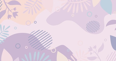 Fototapeta na wymiar soft pastel gradient abstract floral background illustration