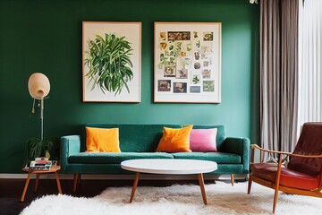 modern interior living room 3d illustration