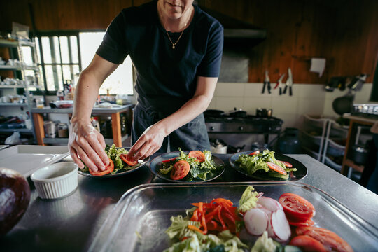 woman chef cooking 