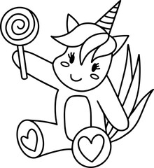 Hand Drawn Unicorn Illustration
