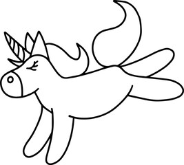 Hand Drawn Unicorn Illustration
