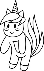 Hand Drawn Unicorn Illustration
