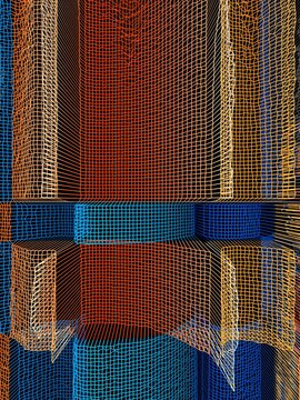 Abstract and Futuristic Grid