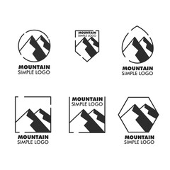 Mountain Simple Logo Design Element