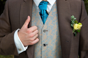 Bräutigam am Tag der Hochzeit