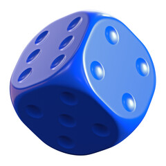 Dice 3d blue
