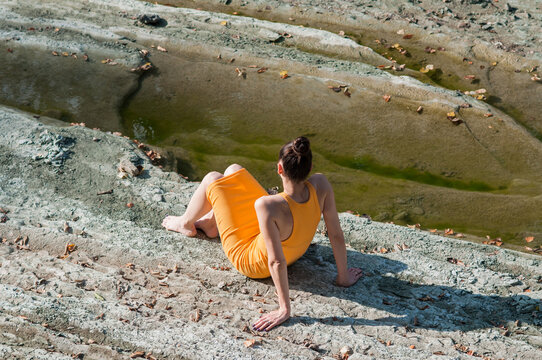 Dried up river