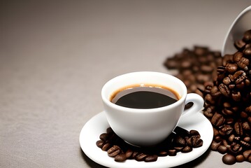 Fototapeta premium 淹れたてのホットコーヒー