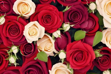 Obraz premium Beautiful bouquet of roses