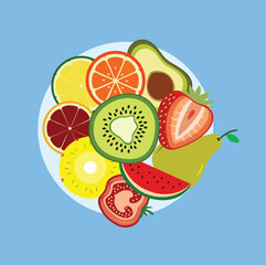 Salad fruit for healthy life