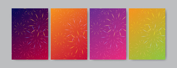 colorful firework celebration background collection