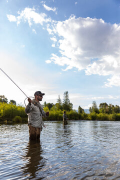 Fly Fishing Provo River Fisherman Casting 