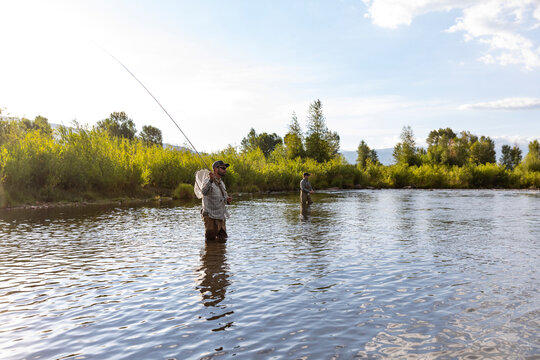 Fly Fishing Partners Provo River Utah in United States 