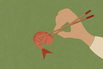 Chinese food illustration detail