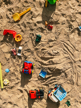 Sandbox With Many Toys