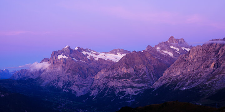 Wetterhorn after sunset