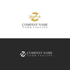 Letter Z Arrow logo vector