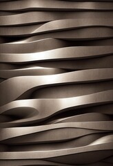 Metallic wavy texture. Luxury abstract flowing surfaces