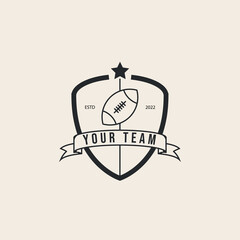 Obraz premium american football team line logo vector design