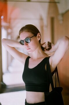 A woman in Italy